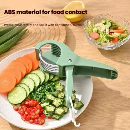 Cortador multiusos para ensaladas con cuchillas de acero inoxidable